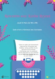 Rencontre avec la poétesse Karine Reysset